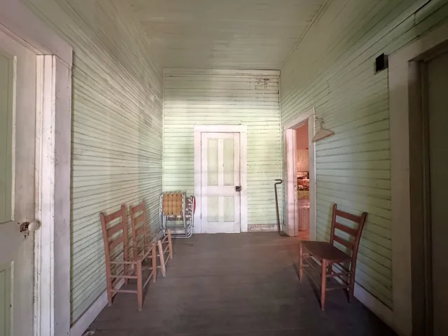 a view of an outdoor space with seating area