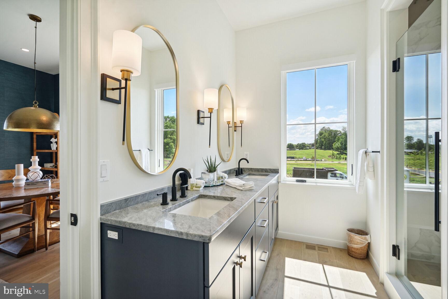 601 Martingale Ridge Drive Middleburg, VA 20117 - Photo 16 of 51 a en suite bathroom with a granite countertop sink and a mirror