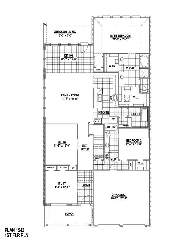 4406 Windy Point Road Oak Point, TX 75068 - Photo 2 of 4 1st Level Floor plan