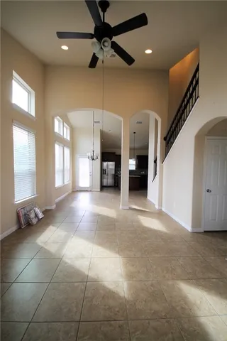 a view of a livingroom with a fireplace and furniture