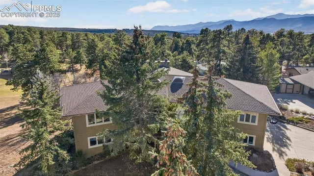 a aerial view of a house