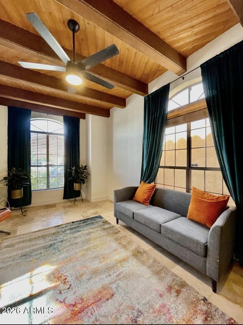 908 West Flynn Lane Phoenix, AZ 85013 - Photo 3 of 19 a outdoor living space with furniture and a fireplace