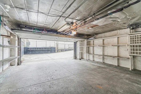a view of a garage