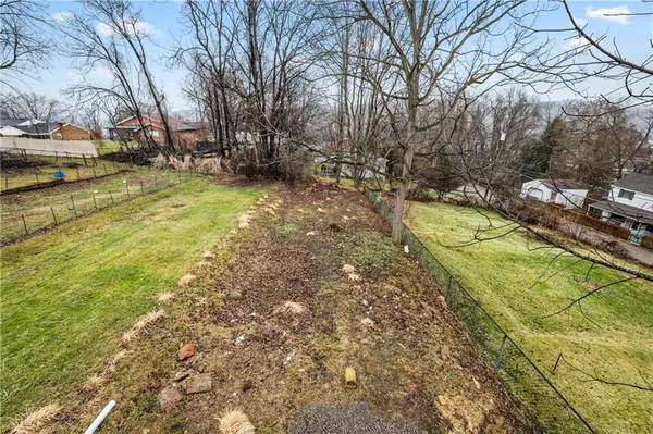 a view of a yard with a tree