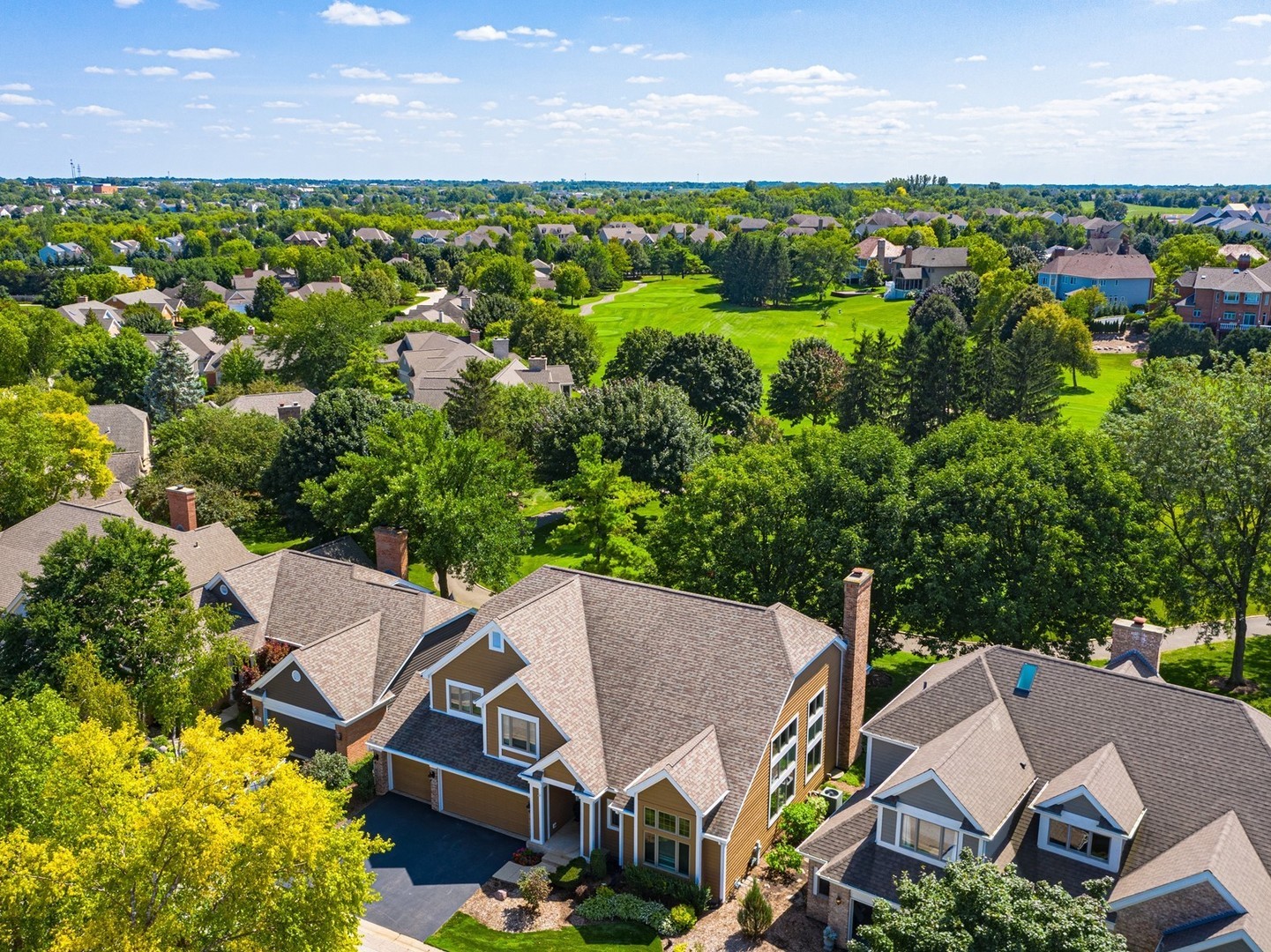 261 Course Drive Lake In The Hills, IL 60156 - Photo 3 of 35 an aerial view of a house with a garden