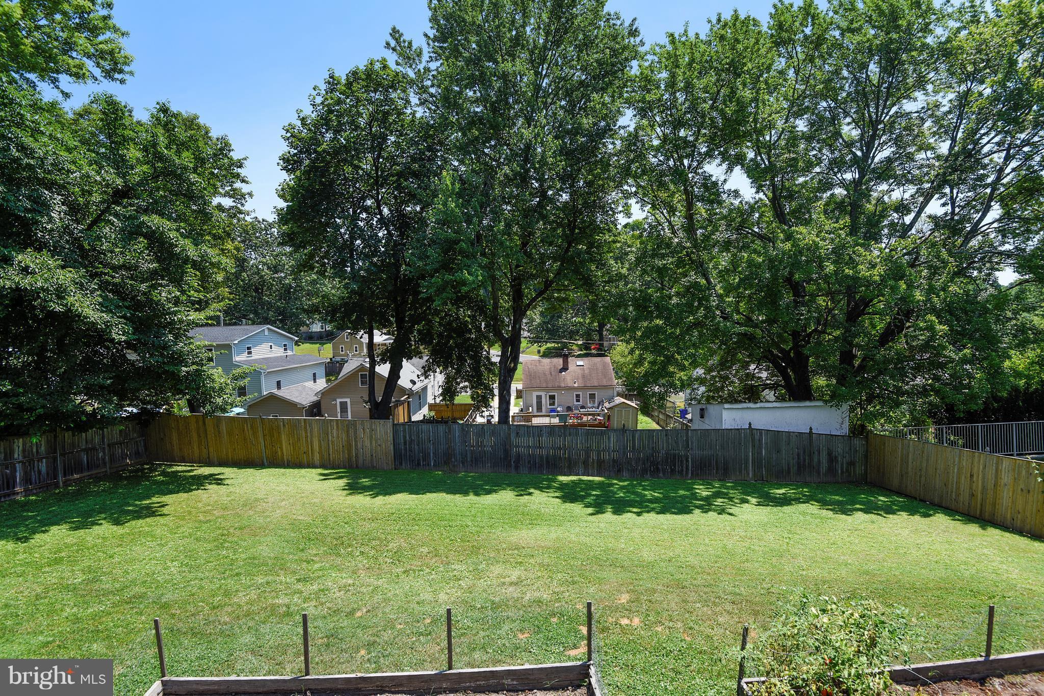 4412 Bennion Road Silver Spring, MD 20906 - Photo 28 of 29 a view of backyard with wooden fence and a large tree