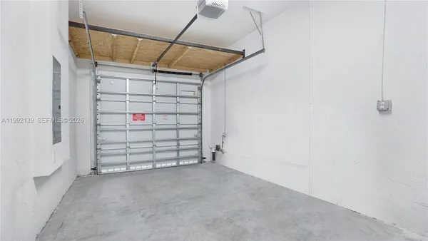 a view of a room with storage