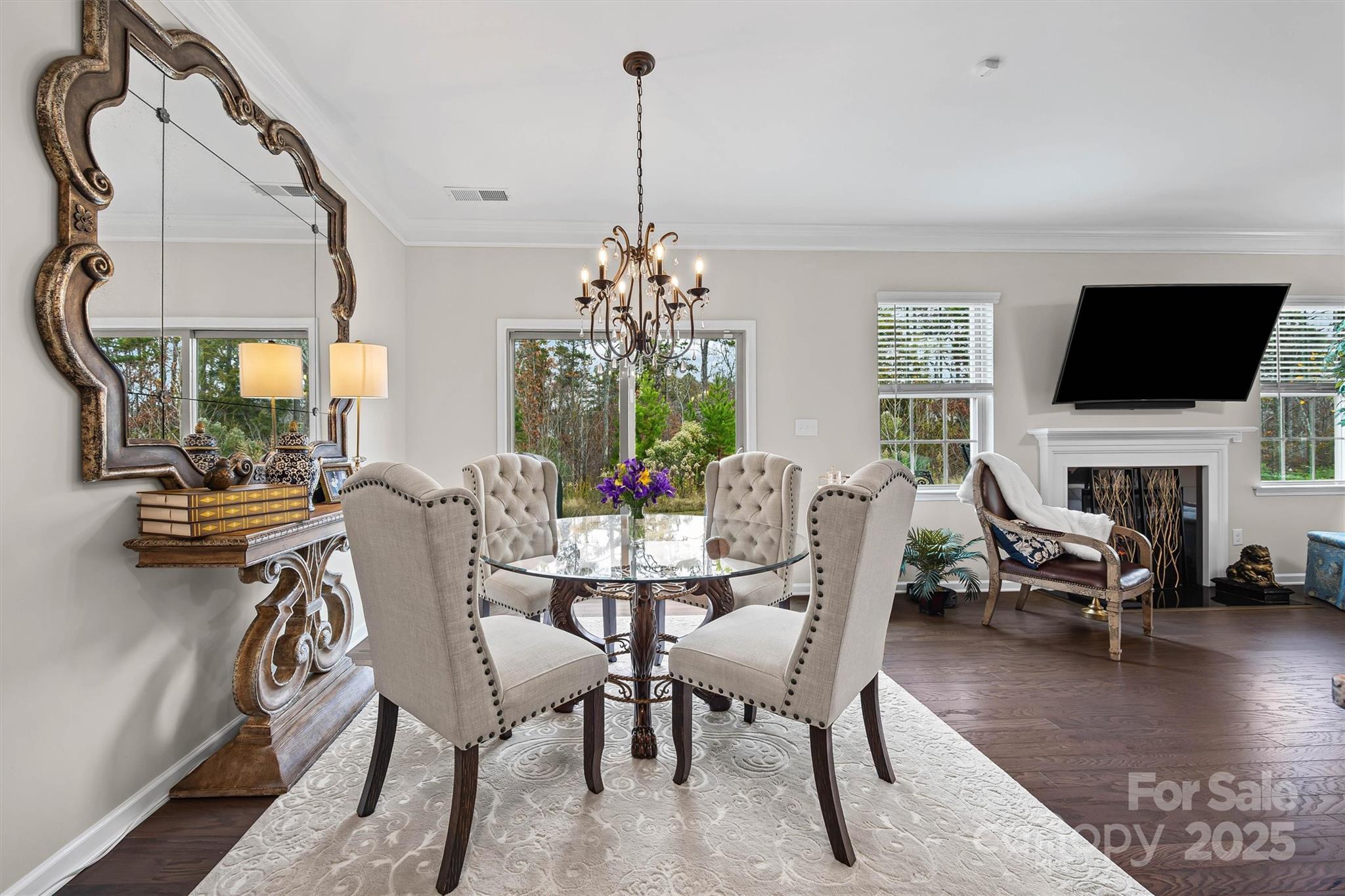 632 Amber Meadows Way Tega Cay, SC 29708 - Photo 12 of 48 a view of a livingroom with furniture window and wooden floor