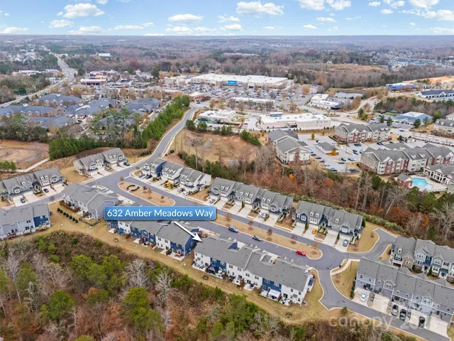 an aerial view of multiple house