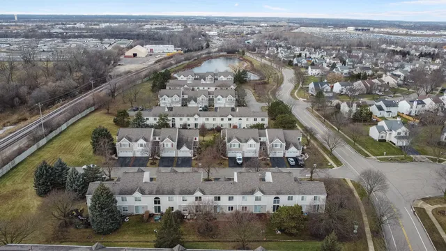 an aerial view of a city