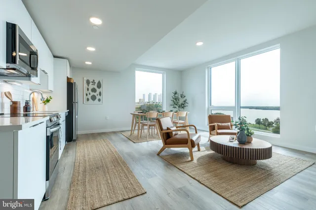 a living room with furniture and a couch