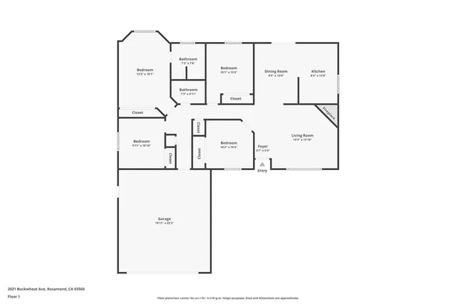 $370,000 | 2021 Buckwheat Avenue, Rosamond, CA 93560