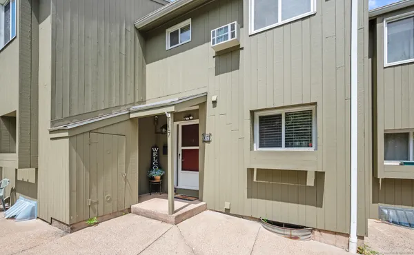 a view of a house with an outdoor space