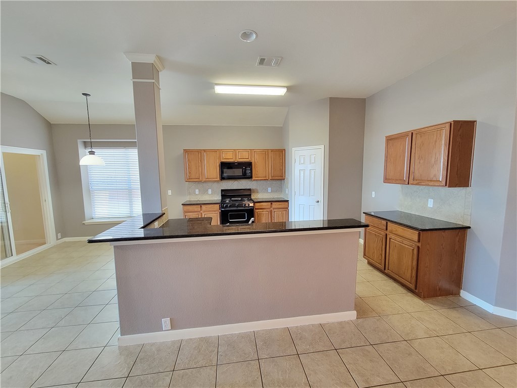 3526 Shiraz Loop Round Rock, TX 78665 - Photo 13 of 18 a large kitchen with granite countertop a sink and a stove