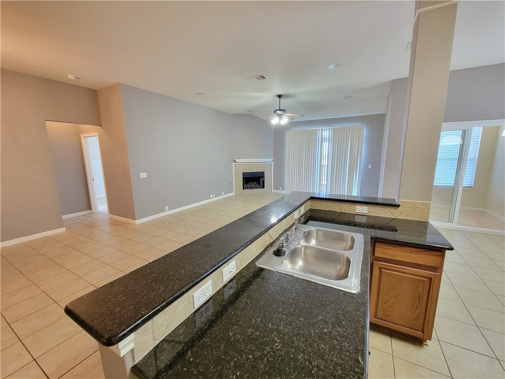 3526 Shiraz Loop Round Rock, TX 78665 - Photo 10 of 18 a kitchen with a sink and a refrigerator