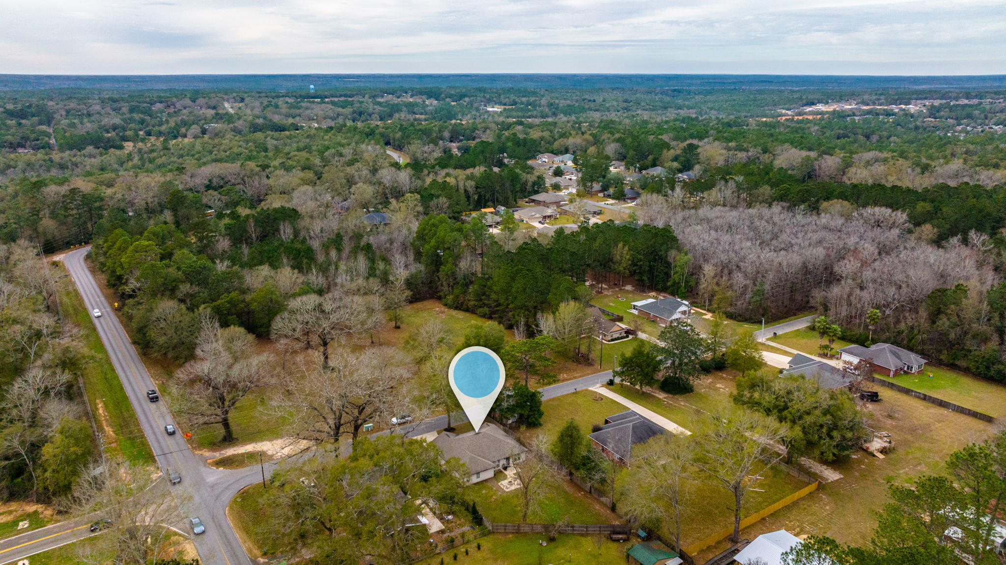 5811 Roberts Road Crestview, FL 32536 - Photo 32 of 35 an aerial view of a house with a yard