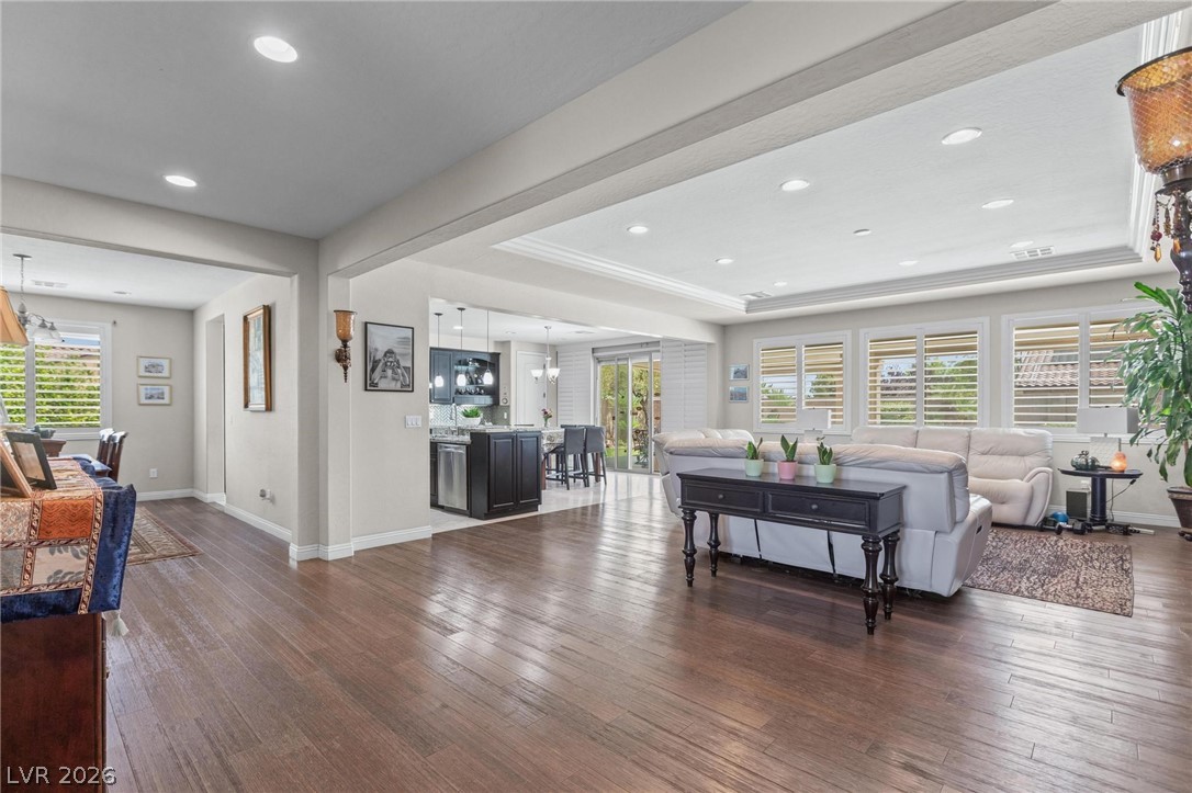 8431 Durango Ranch Court Las Vegas, NV 89113 - Photo 6 of 49 This inviting interior features elegant hardwood flooring and abundant natural light.