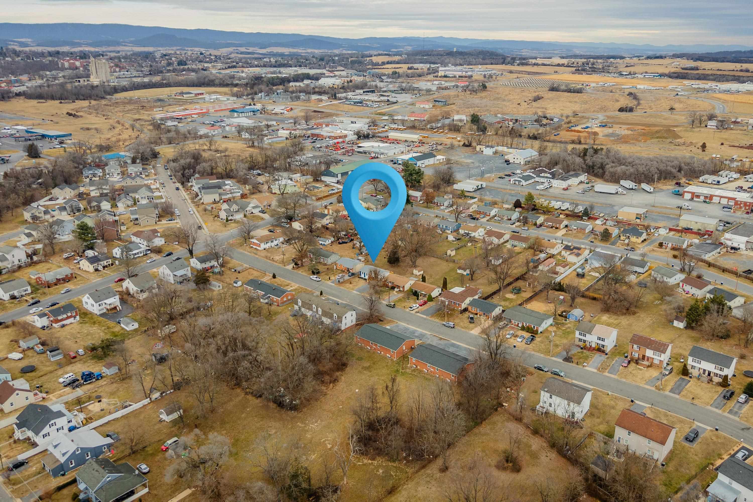 178 Suter Street Harrisonburg, VA 22802 - Photo 71 of 73 The aerial view of the homes location in a large, mature, area of town. This view highlights the location to Harrisonburg and surrounding areas.