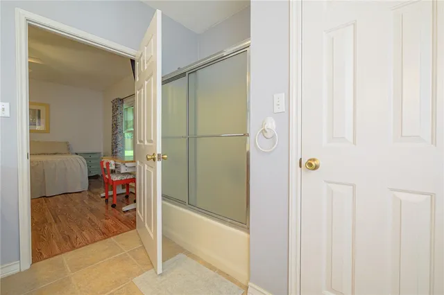 a view of a bathroom from a gallery