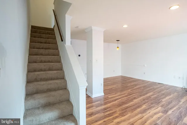 a view of an entryway with staircase