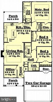 Radcliffe Avenue St. Michaels, MD 21663 - Photo 4 of 10 Ex 1700 sq ft fl plan (if request + sq ft county)