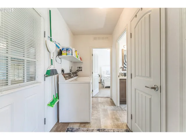 a workspace with furniture and a window