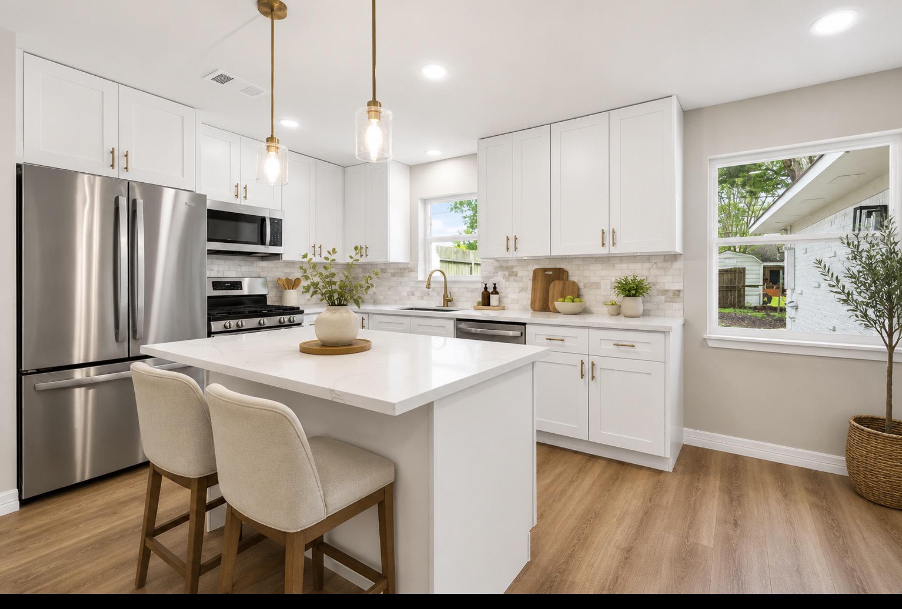 9723 Ebb Street Houston, TX 77089 - Photo 1 of 20 Beautifully updated kitchen with all new appliances and Quartz countertops. (Virtually Staged)