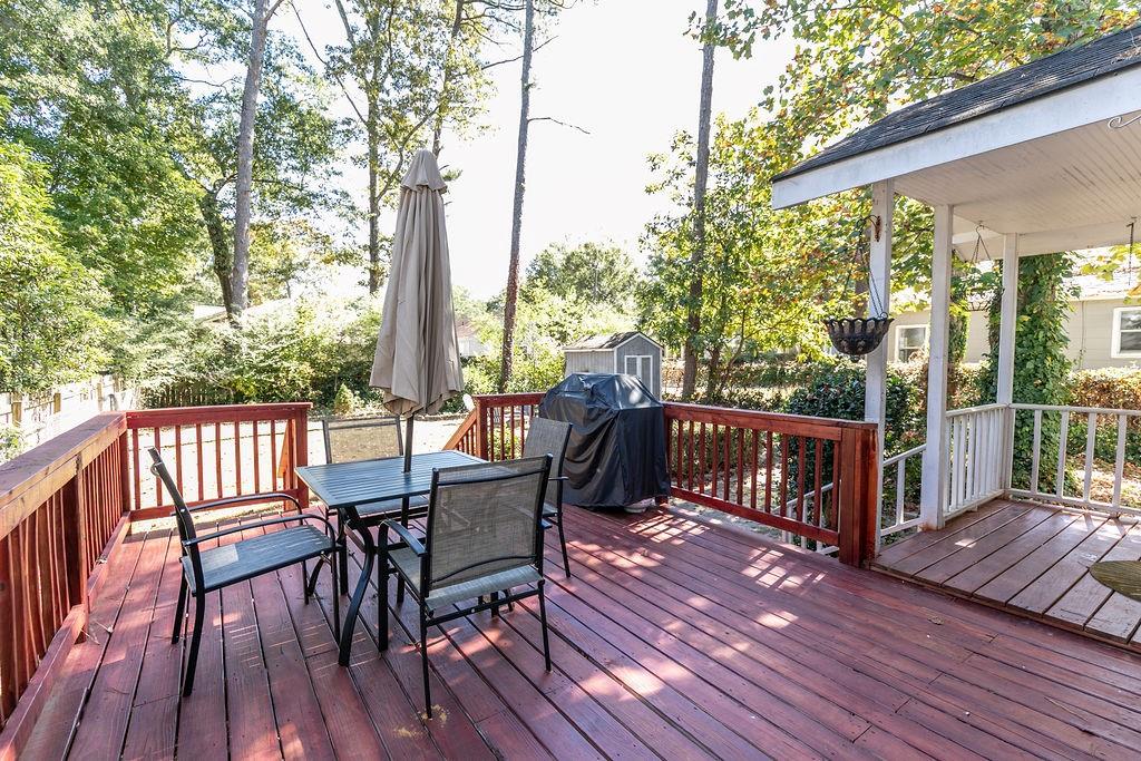 936 East Lake Drive Decatur, GA 30030 - Photo 32 of 50 a view of a two chairs with wooden deck