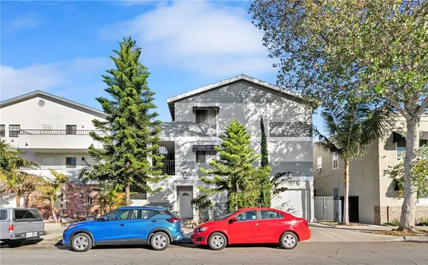 a car parked in front of a house