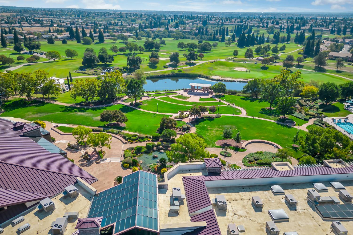 2272 Winding Way Lincoln, CA 95648 - Photo 36 of 46 an aerial view of a city with lots of residential buildings ocean and mountain view in back