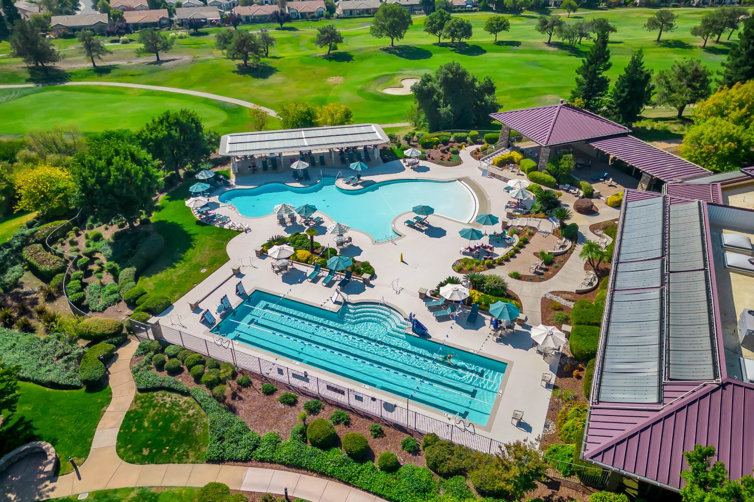 2272 Winding Way Lincoln, CA 95648 - Photo 37 of 46 a view of a swimming pool with a garden