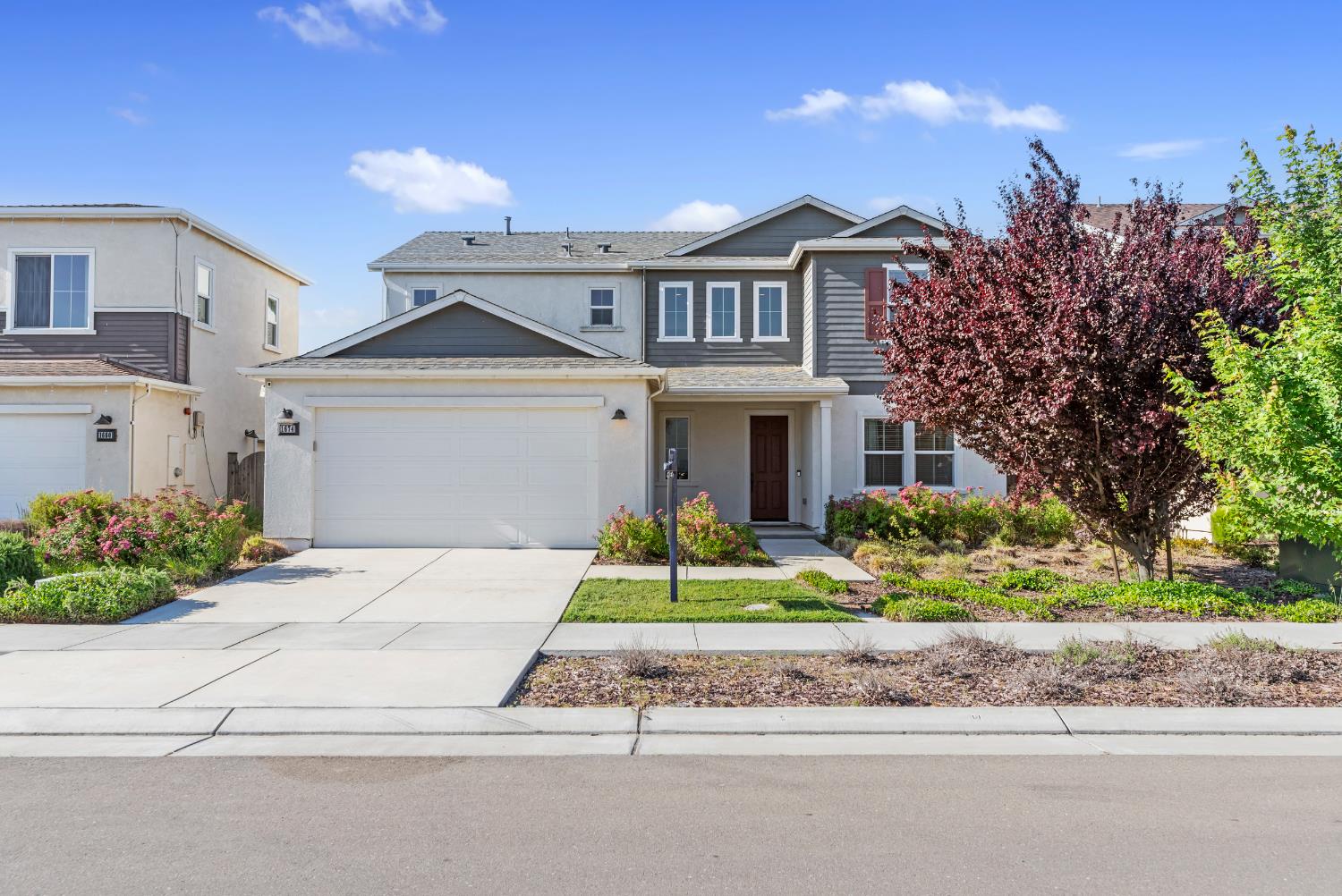 1674 Locksley Dr. Lathrop, CA 95330 - Photo 1 of 1 a front view of a house with a yard and potted plants