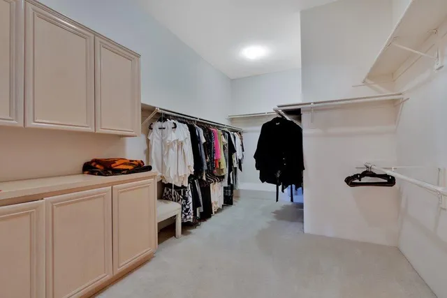 a view of a walk in closet