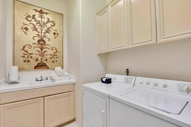 a close view of utility room