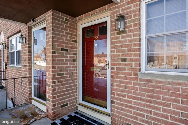 a view of front door of house
