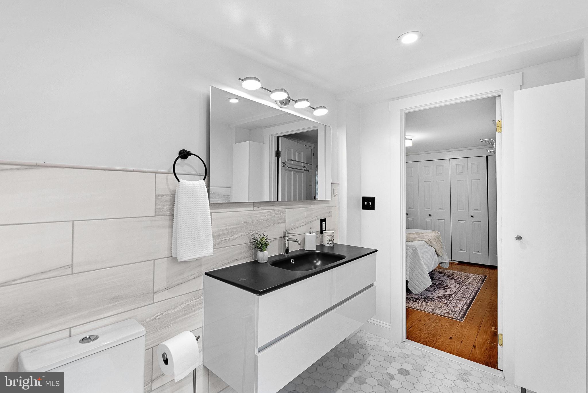 35121 Bloomfield Road Round Hill, VA 20141 - Photo 33 of 57 En-Suite Primary Bath w/ Honed Quartz Vanity