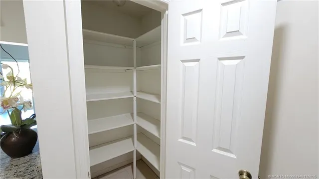 a view of a walk in closet