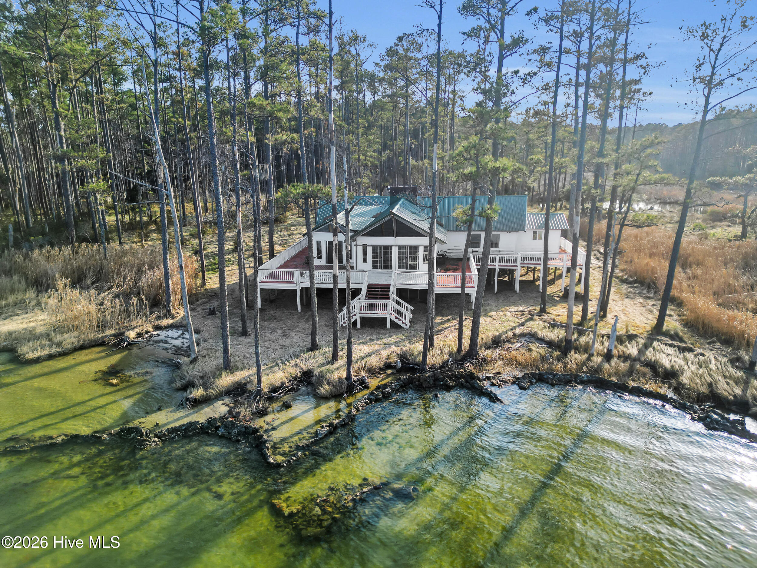 1117 Whealton Point Road Aurora, NC 27806 - Photo 29 of 33 Waterview / Aerial View