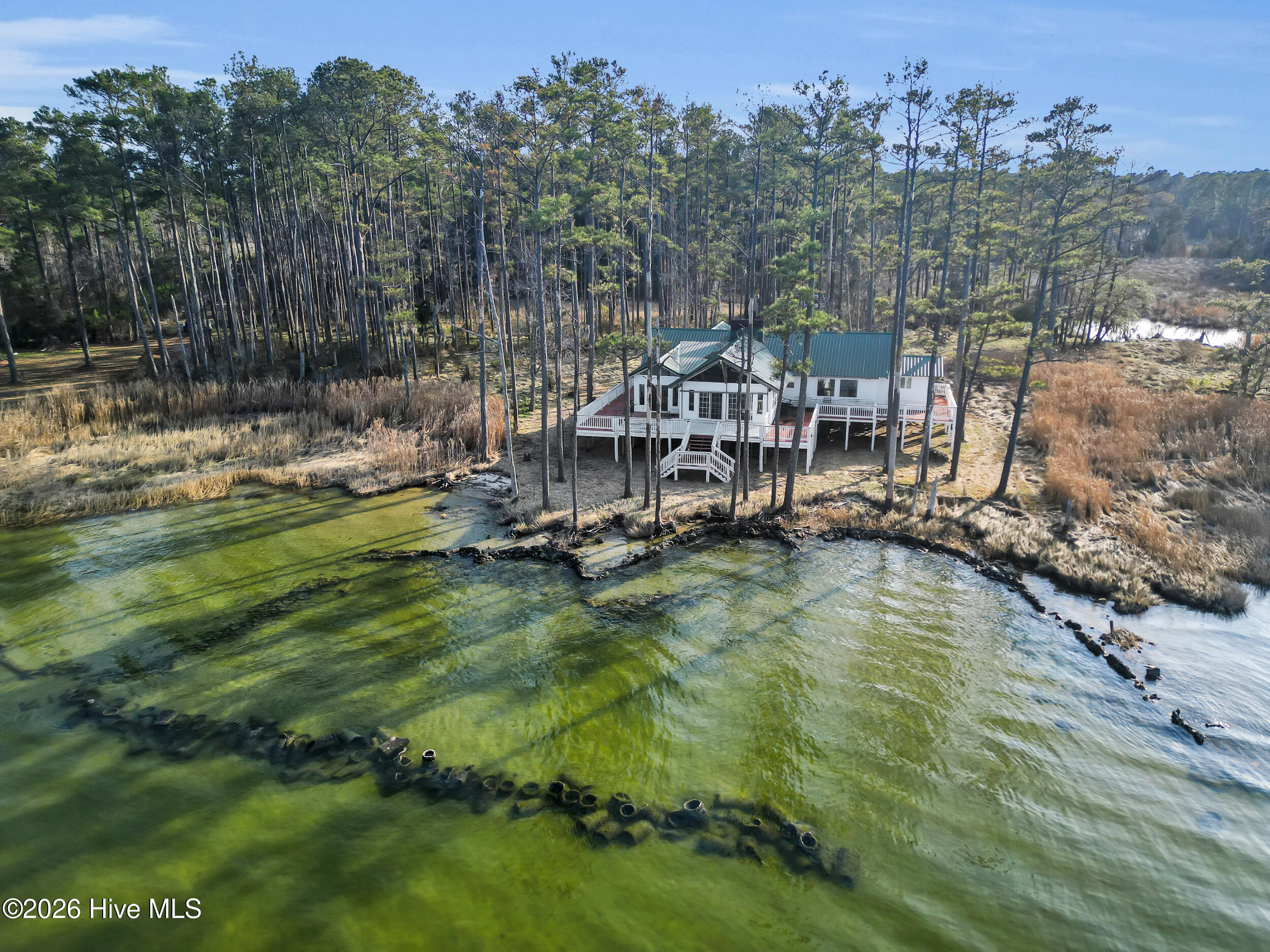 1117 Whealton Point Road Aurora, NC 27806 - Photo 30 of 33 Waterview / Aerial View