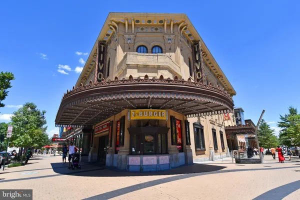 a view of a building with a street light pole