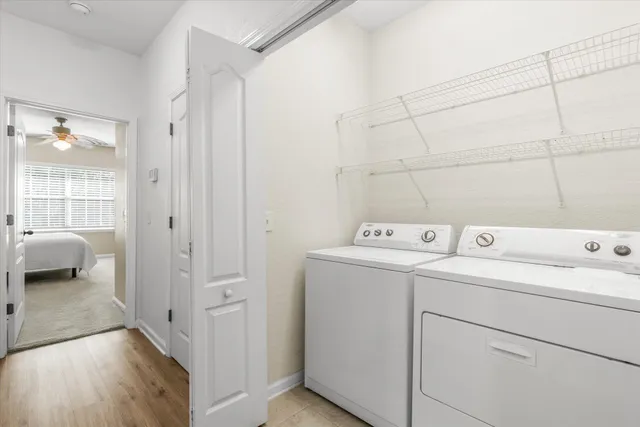 a view of utility room with washer and dryer