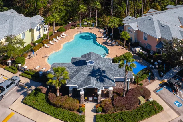 a view of a house with a swimming pool
