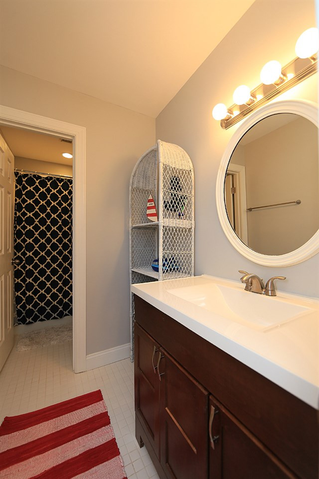 552 Weathergreen Drive Raleigh, NC 27615 - Photo 16 of 26 Excellent use of space. Updated vanity, hardware, sink and toilet. Hall Bath