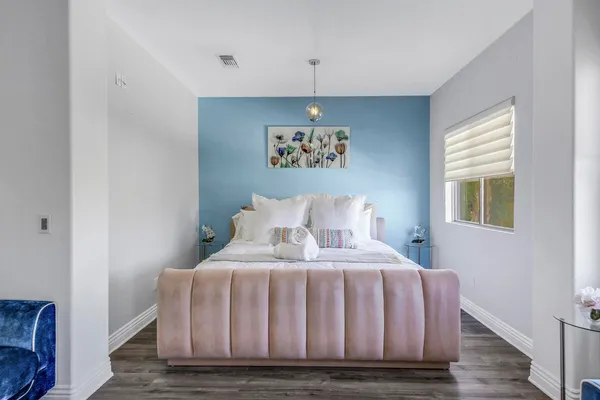 a living room with furniture and a couch