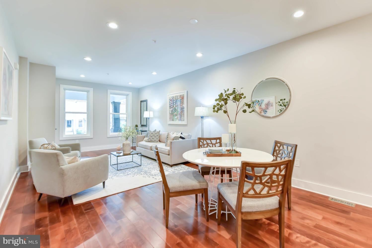 1327 Spring Road Northwest, Unit 1 Washington, DC 20010 - Photo 4 of 22 Dining room w/ sleek floors