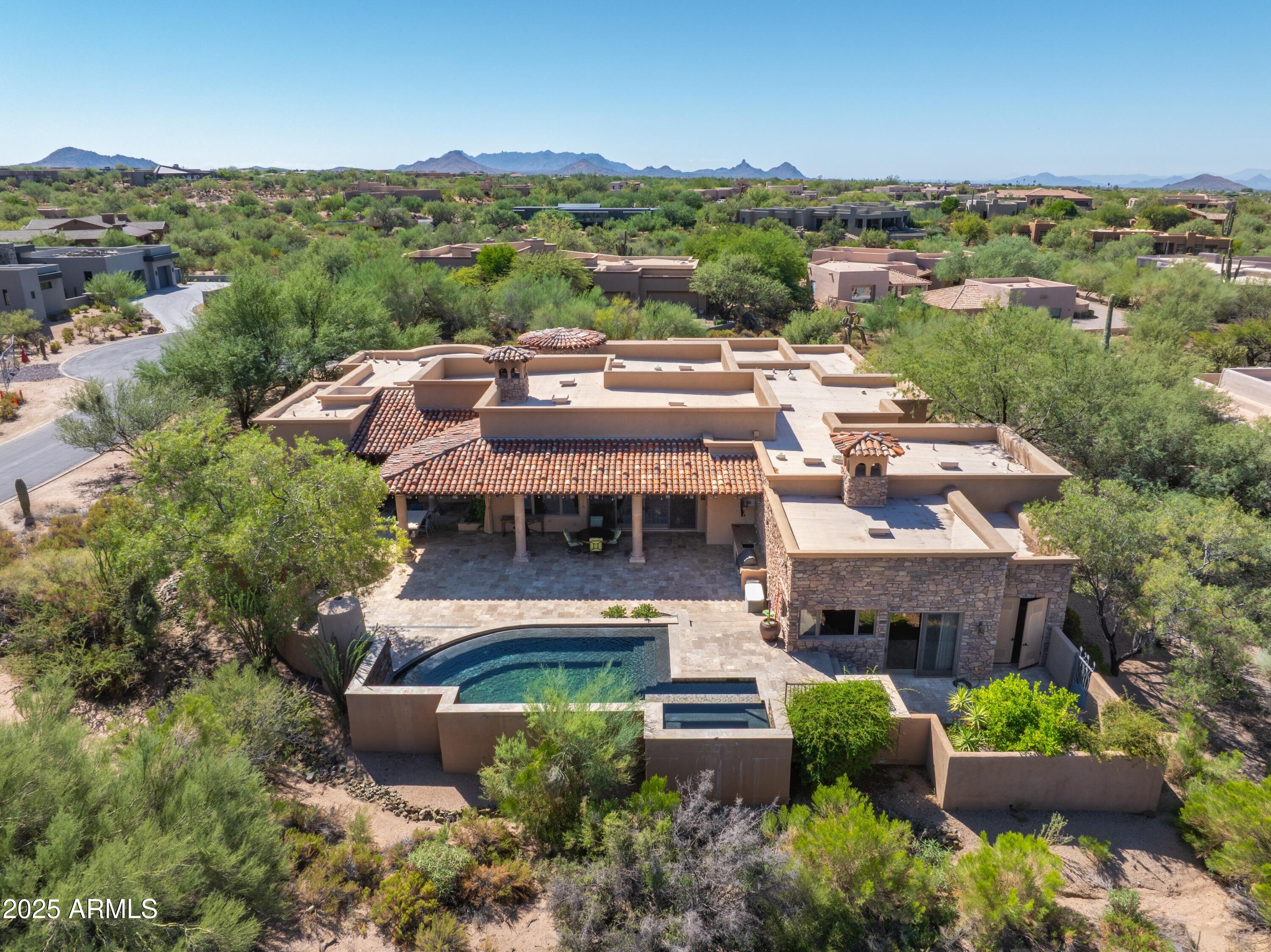 9533 East Rising Sun Drive Scottsdale, AZ 85262 - Photo 38 of 46 an aerial view of a house with a garden