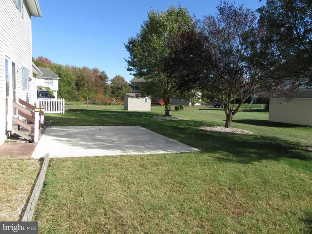 a view of backyard with green space