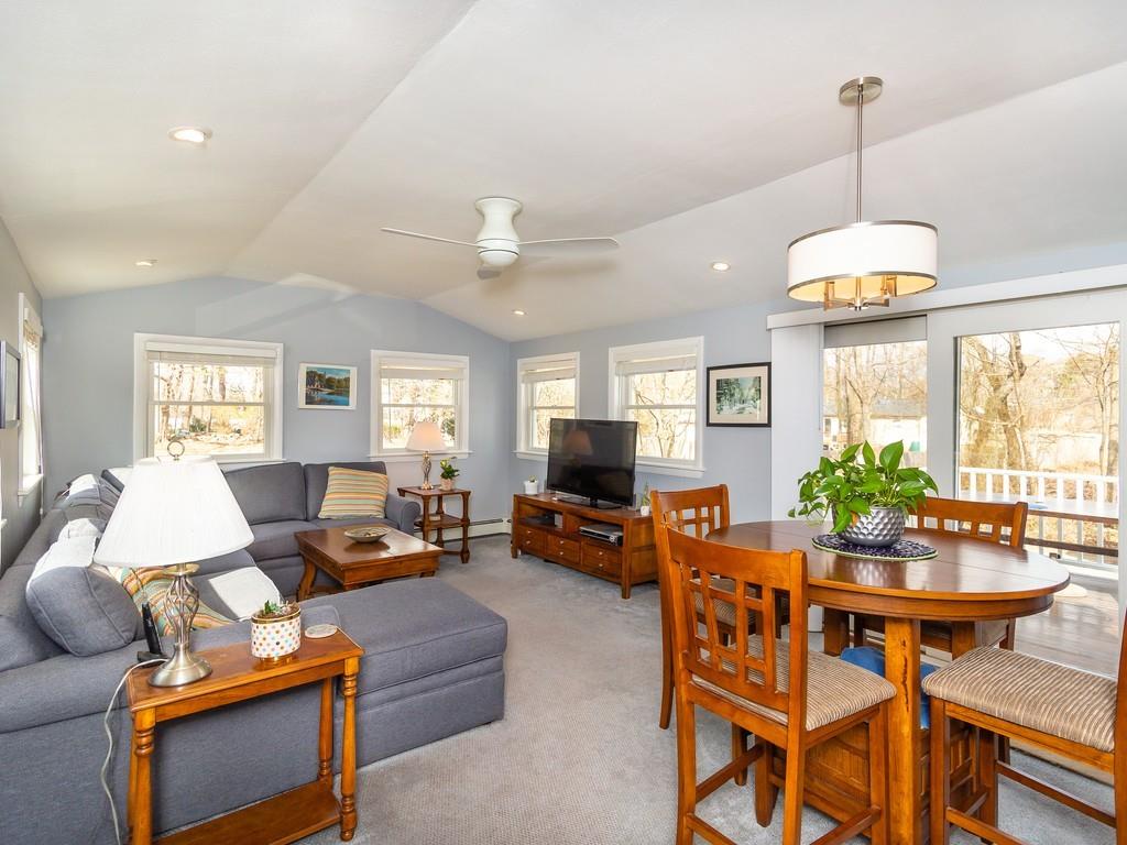 48 MacDonald Circle Walpole, MA 02081 - Photo 25 of 41 a living room with furniture a fireplace and a flat screen tv