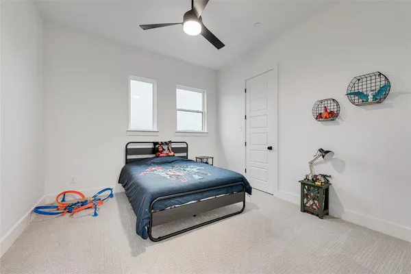 a room with toys and a chandelier