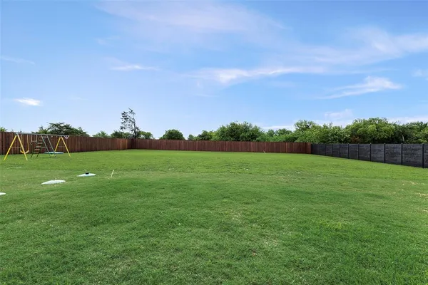 a view of a grassy field